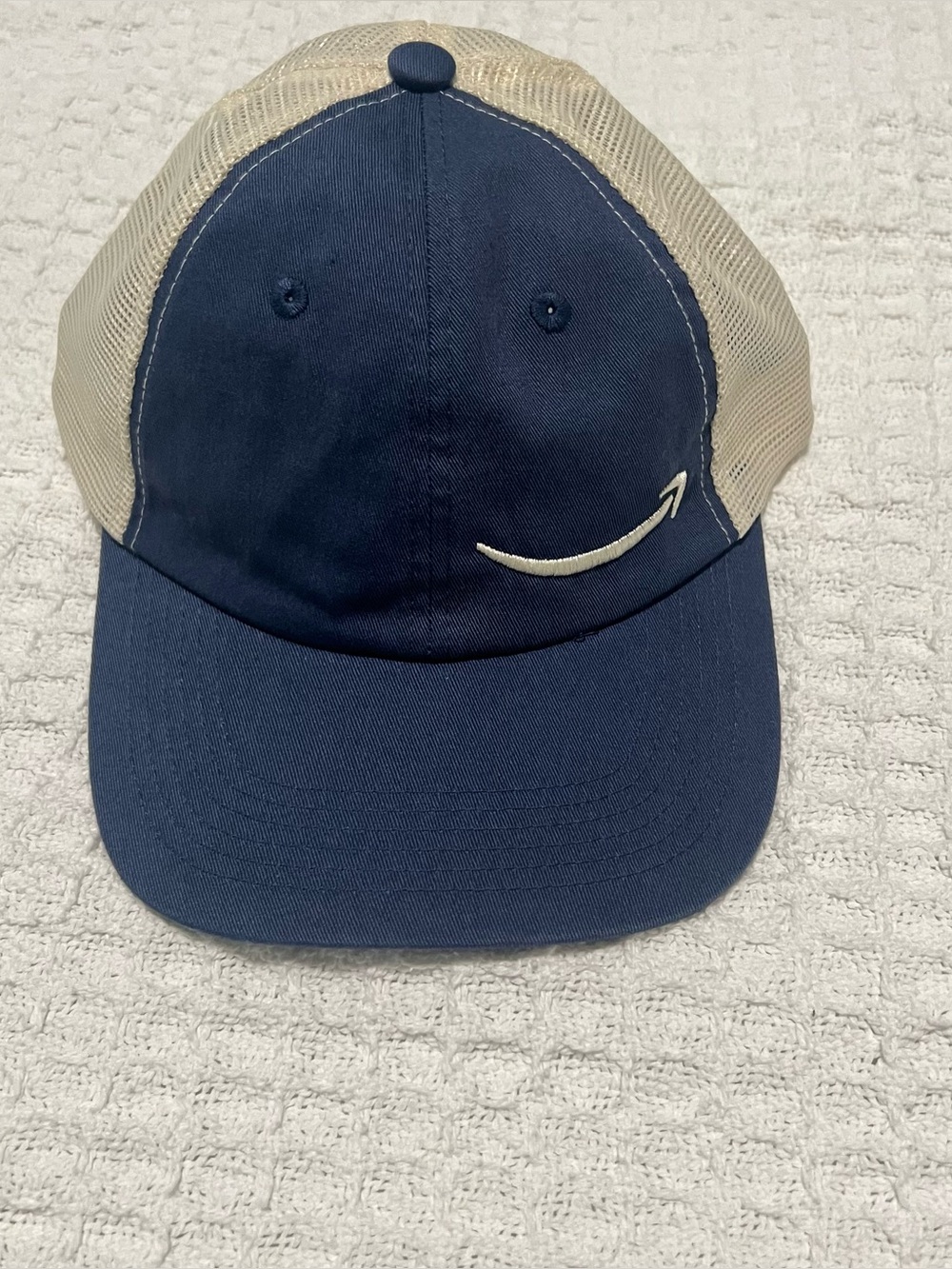 NWOT Amazon Employee Baseball Cap SnapBack Blue and Stone One Size E-swag
